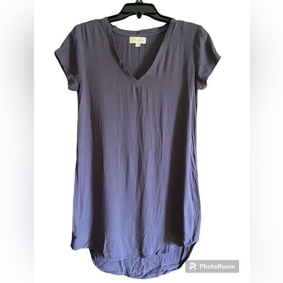 Anthropologie Cloth & Stone Rayon Hi- Low Midi Dress in size XS, preloved - Picture 2 of 8